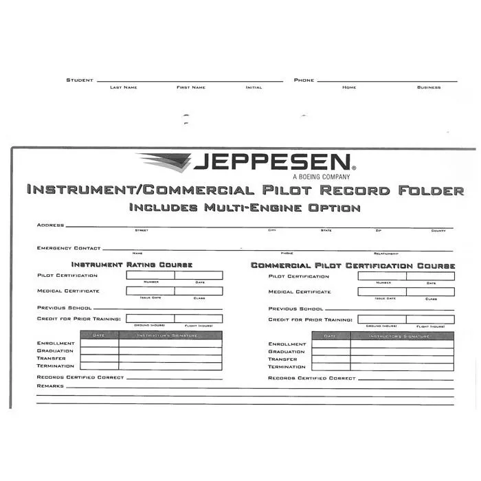 Jeppesen Record Folder