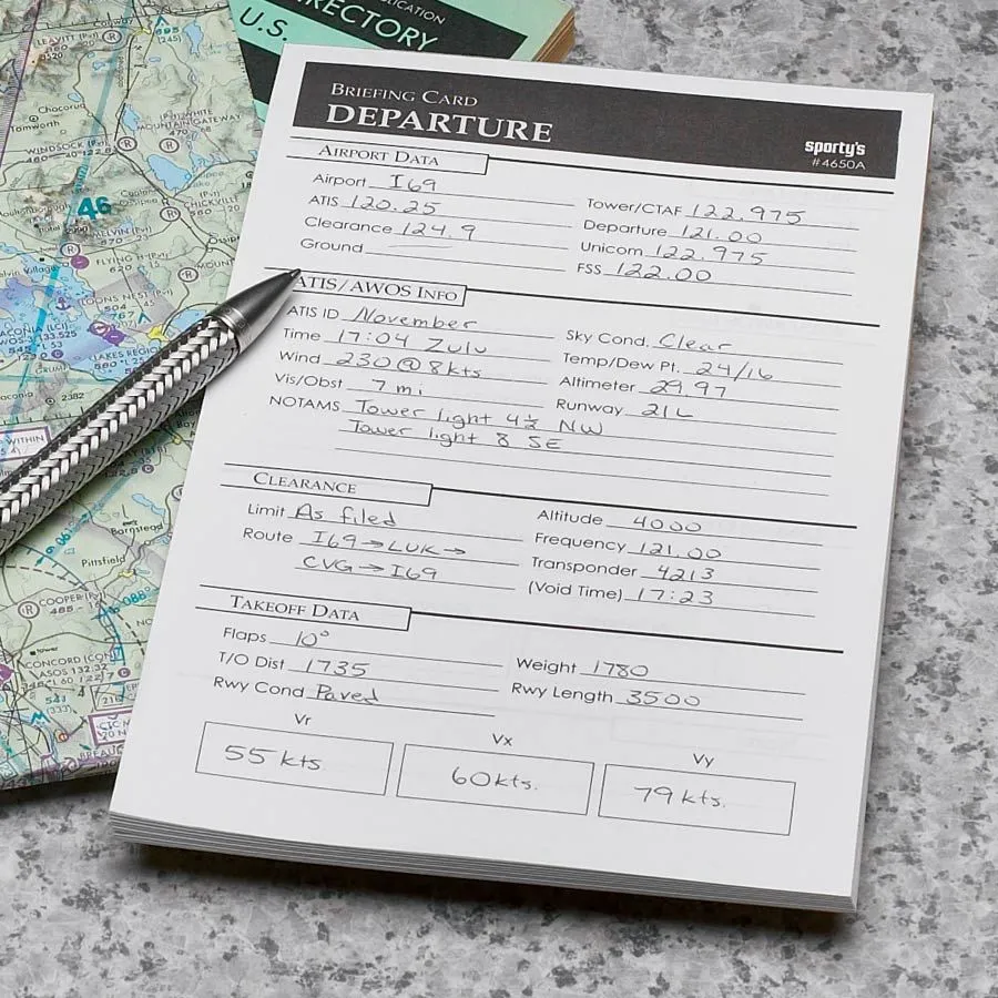 Sporty’s Briefing Cards