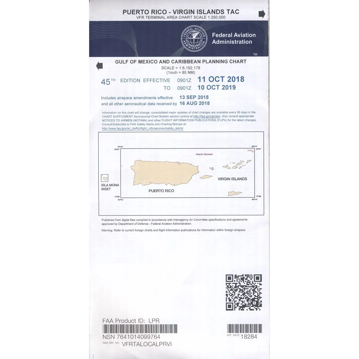 Gulf of America\/Caribbean Planning Chart and Puerto Rico\/Virgin Islands TAC