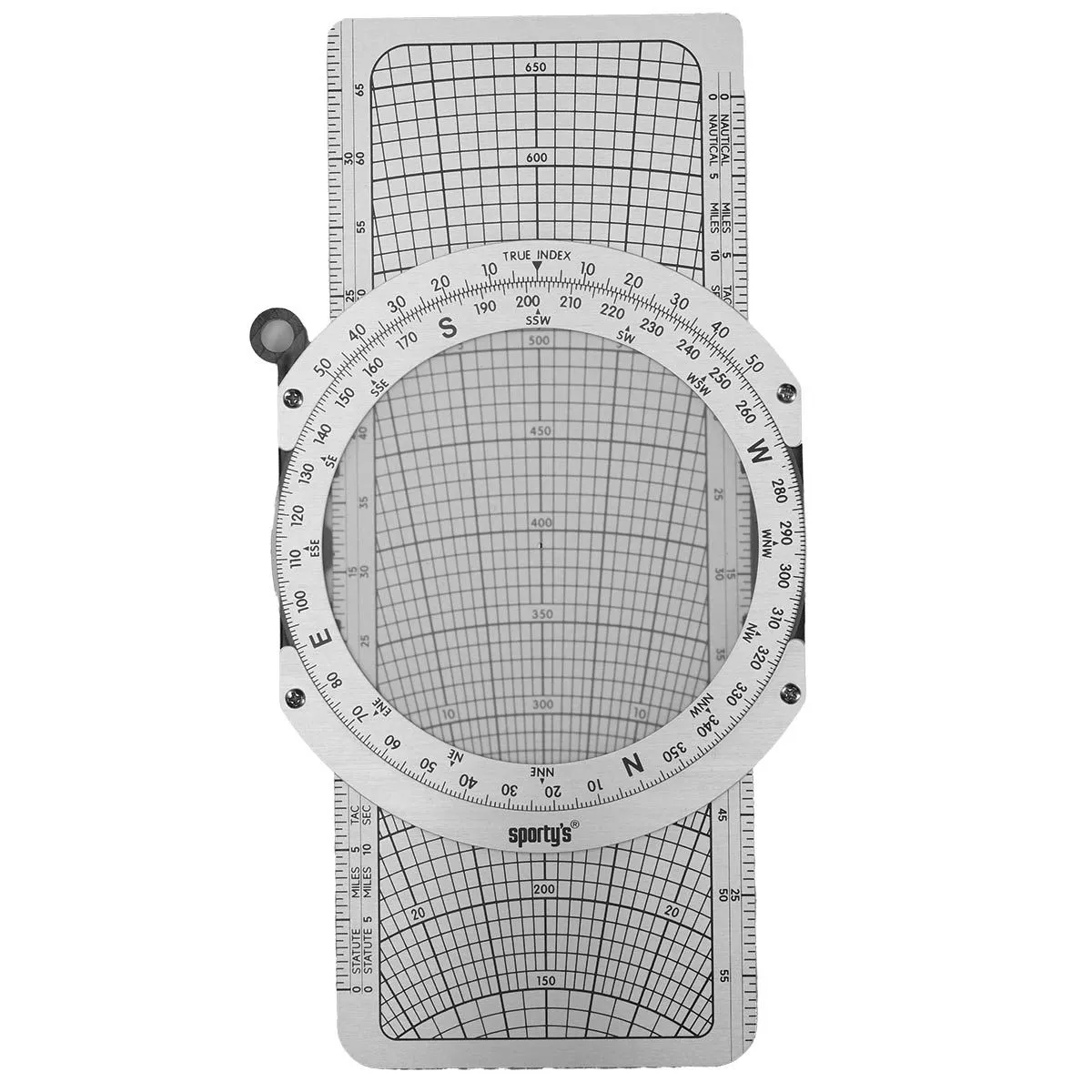 Sporty’s Aluminum E6B Flight Computer & Sectional Plotter Bundle