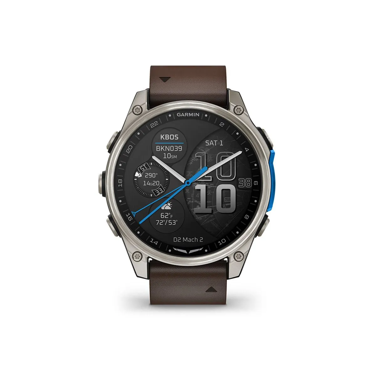 Garmin D2 Mach 2 – 47mm Smartwatch with Leather Band