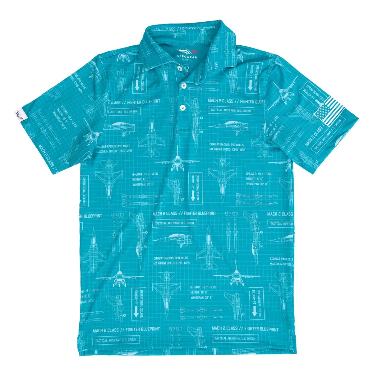 Fighter Jet AeroWear Freedom Series Polo