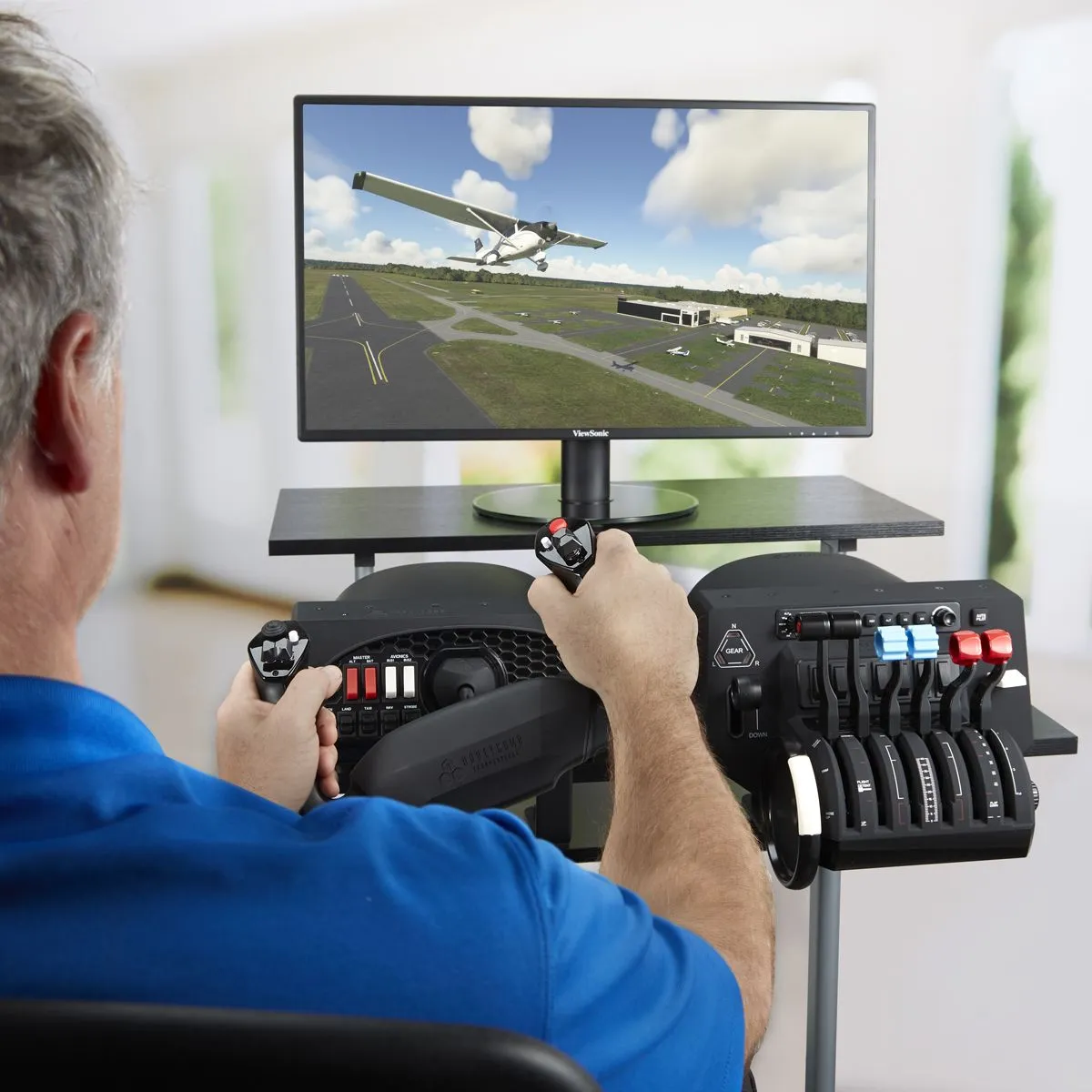 Honeycomb Alpha Flight Simulator Yoke and Bravo Throttle 2 Honeycomb Alpha Flight Simulator Yoke and Bravo Throttle