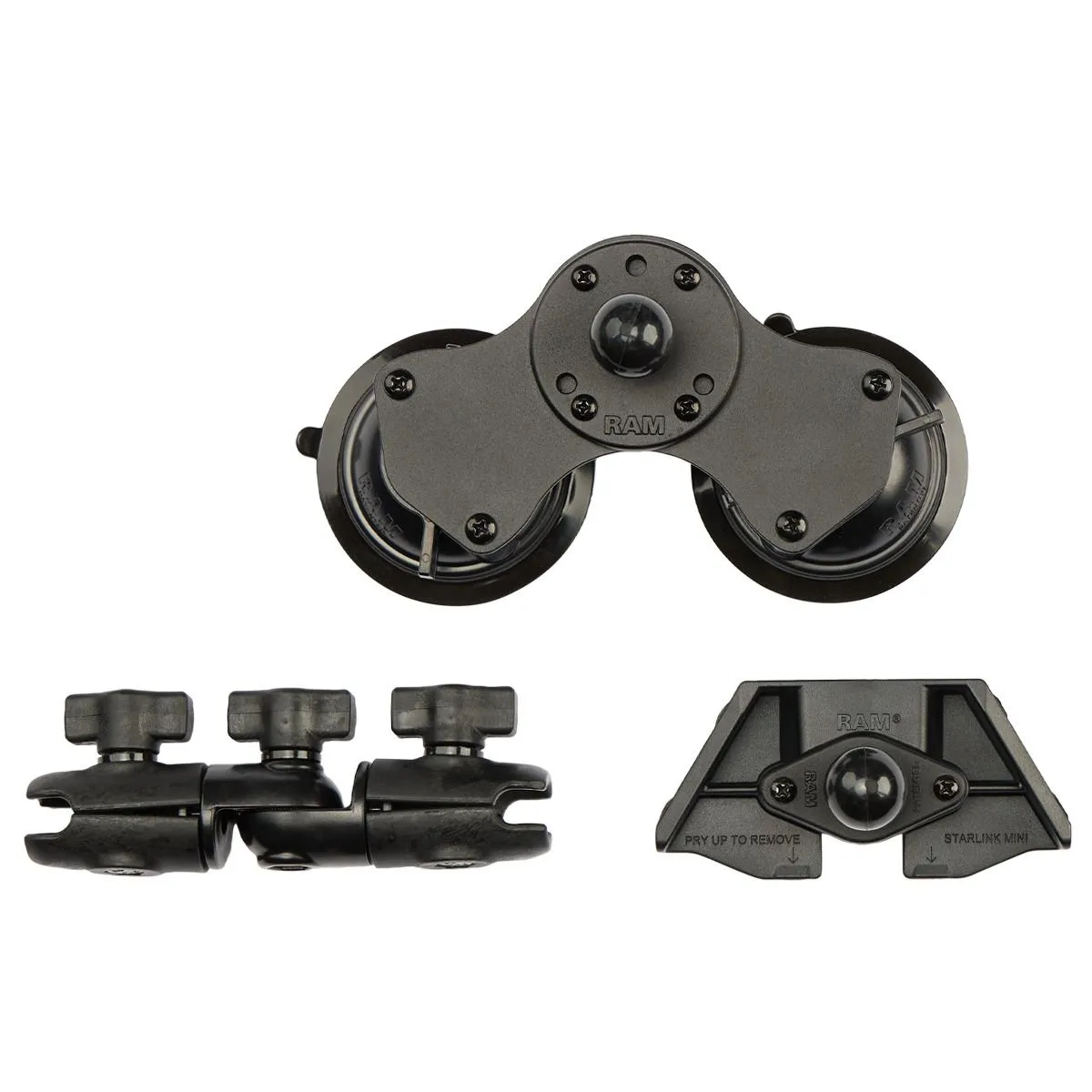 RAM Starlink Mini Double Suction Cup Mount 3 RAM Starlink Mini Double Suction Cup Mount