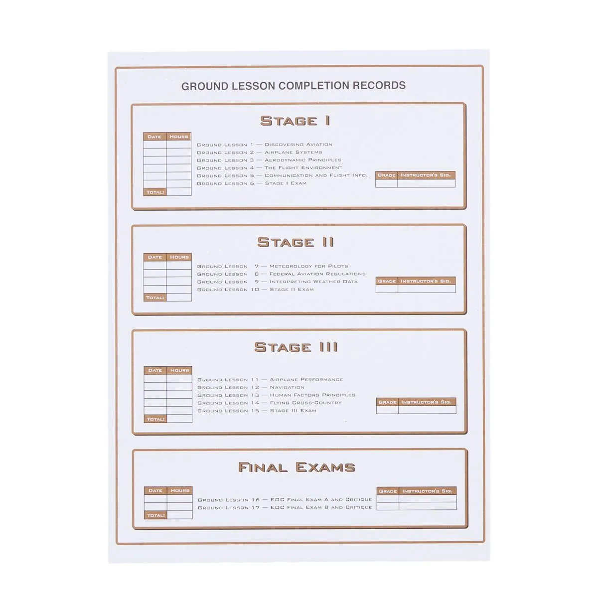Jeppesen Private Pilot Record Folder