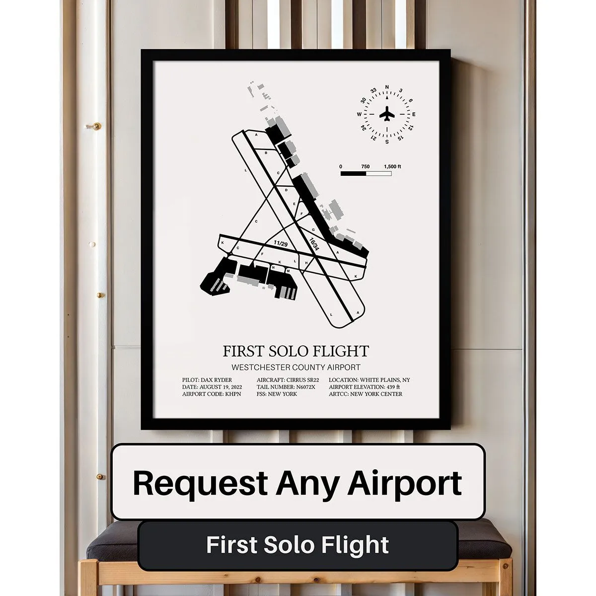 First Solo Flight Custom Framed Print