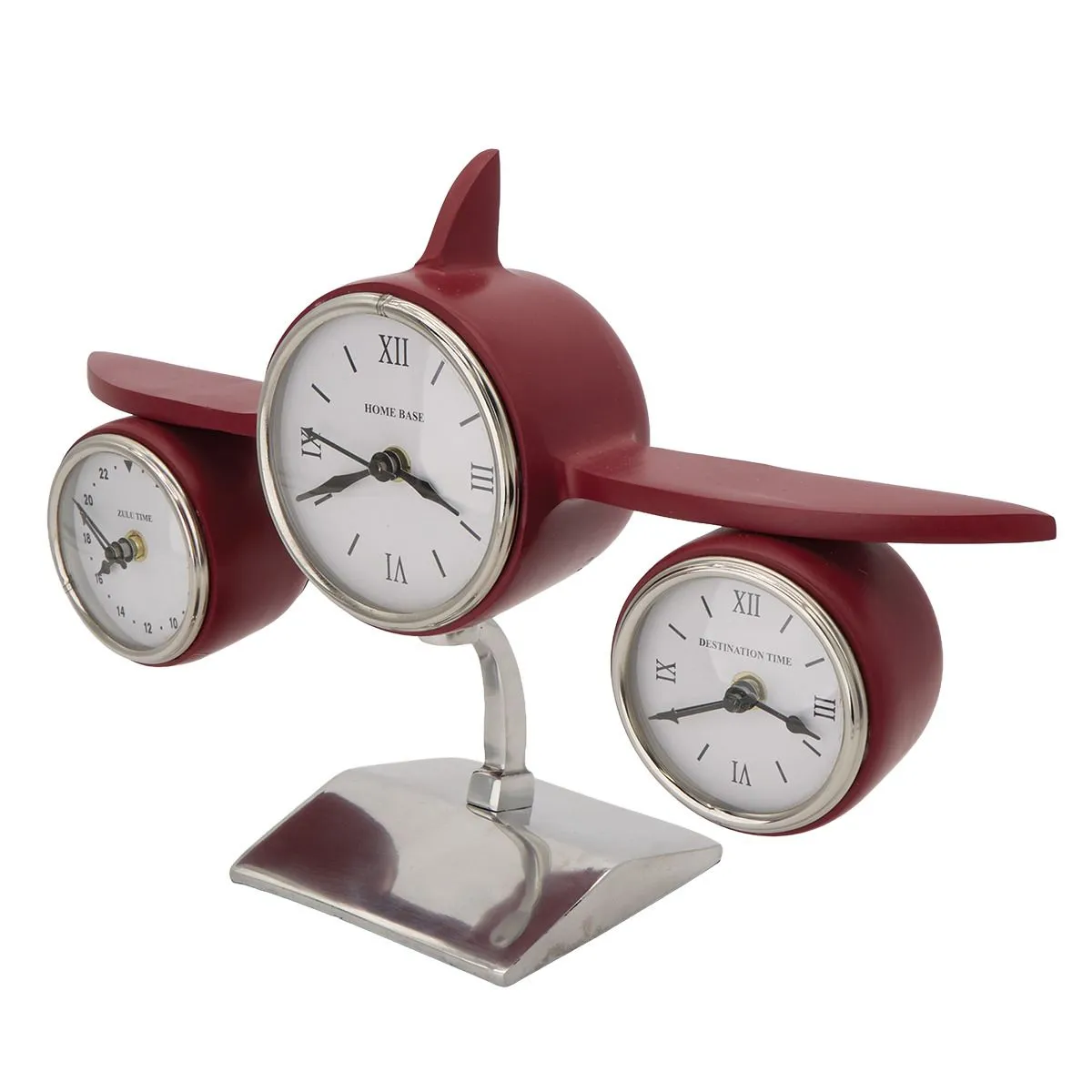 Deluxe Aeroplane Tri-Zone Desk Clock