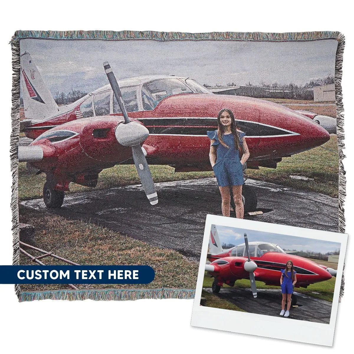 Custom Aviation Woven Throw